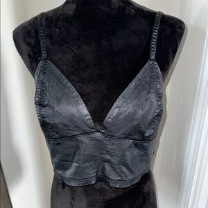 Charlotte Russe Black Zippered Top